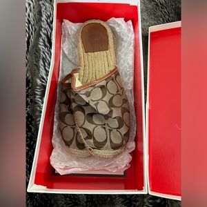 Coach large logo sandals